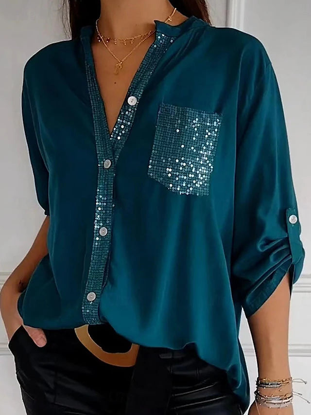 Camicia elegante con paillettes