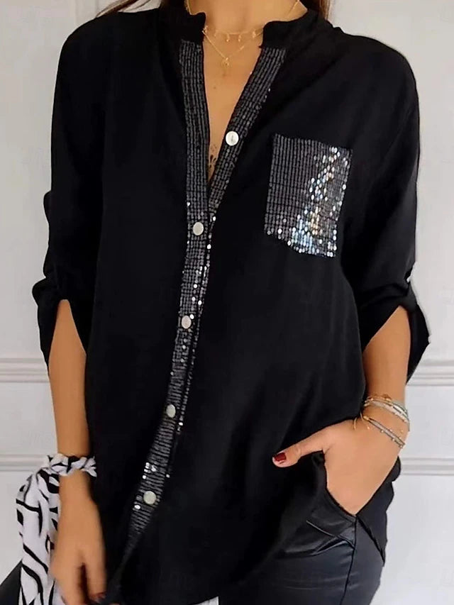 Camicia elegante con paillettes