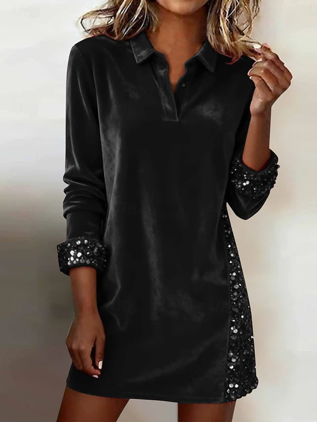 Vestito elegante invernale con colletto